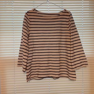 Long sleeve dark blue and white